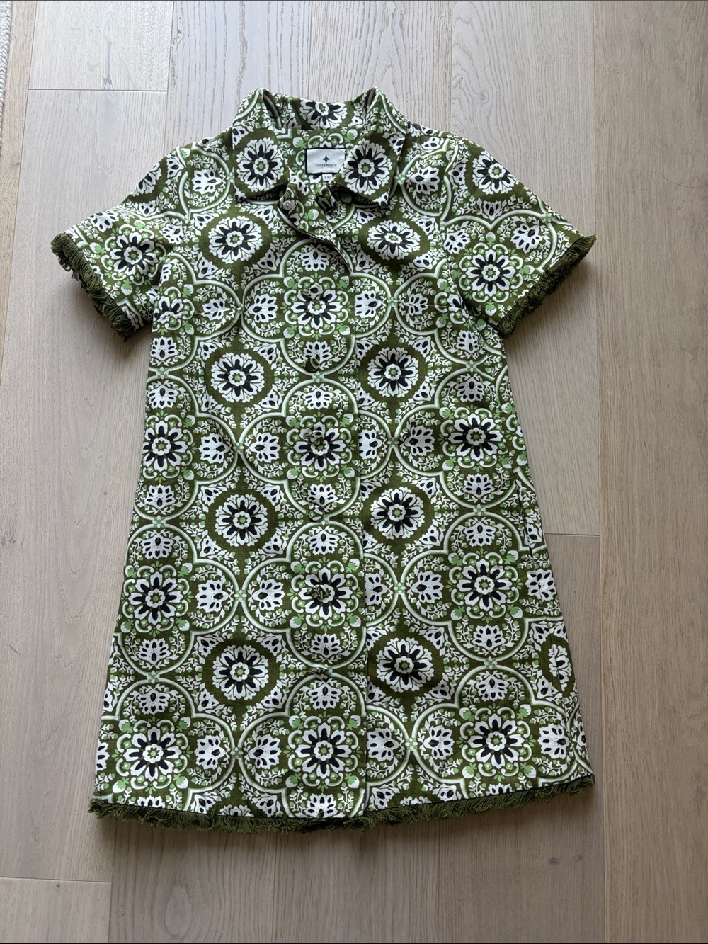 Tuckernuck Marley Mini Green Fringe Dress XXS